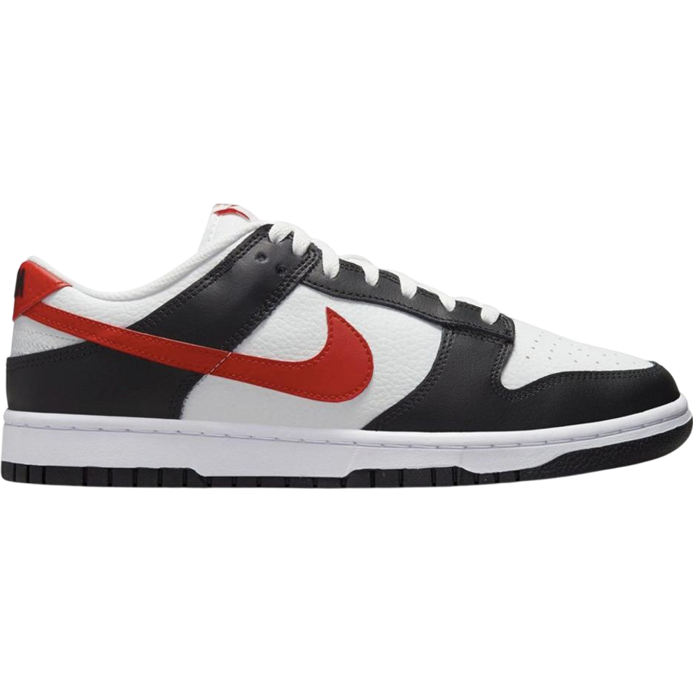 Nike Dunk Low Retro Red Swoosh Panda Sneakers
