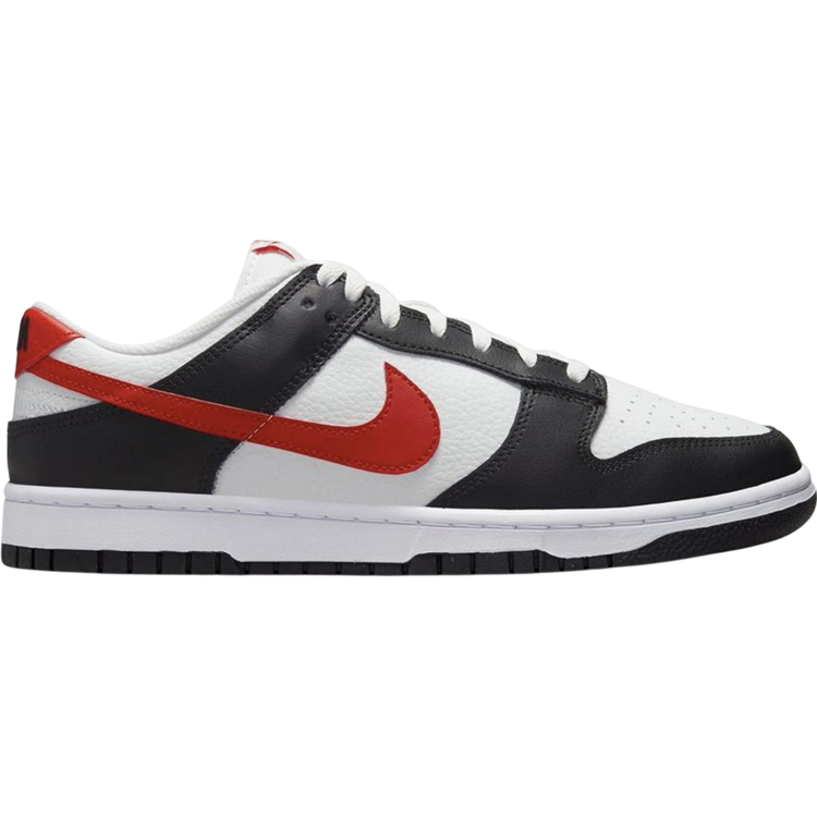 Nike Dunk Low Retro Red Swoosh Panda Sneakers
