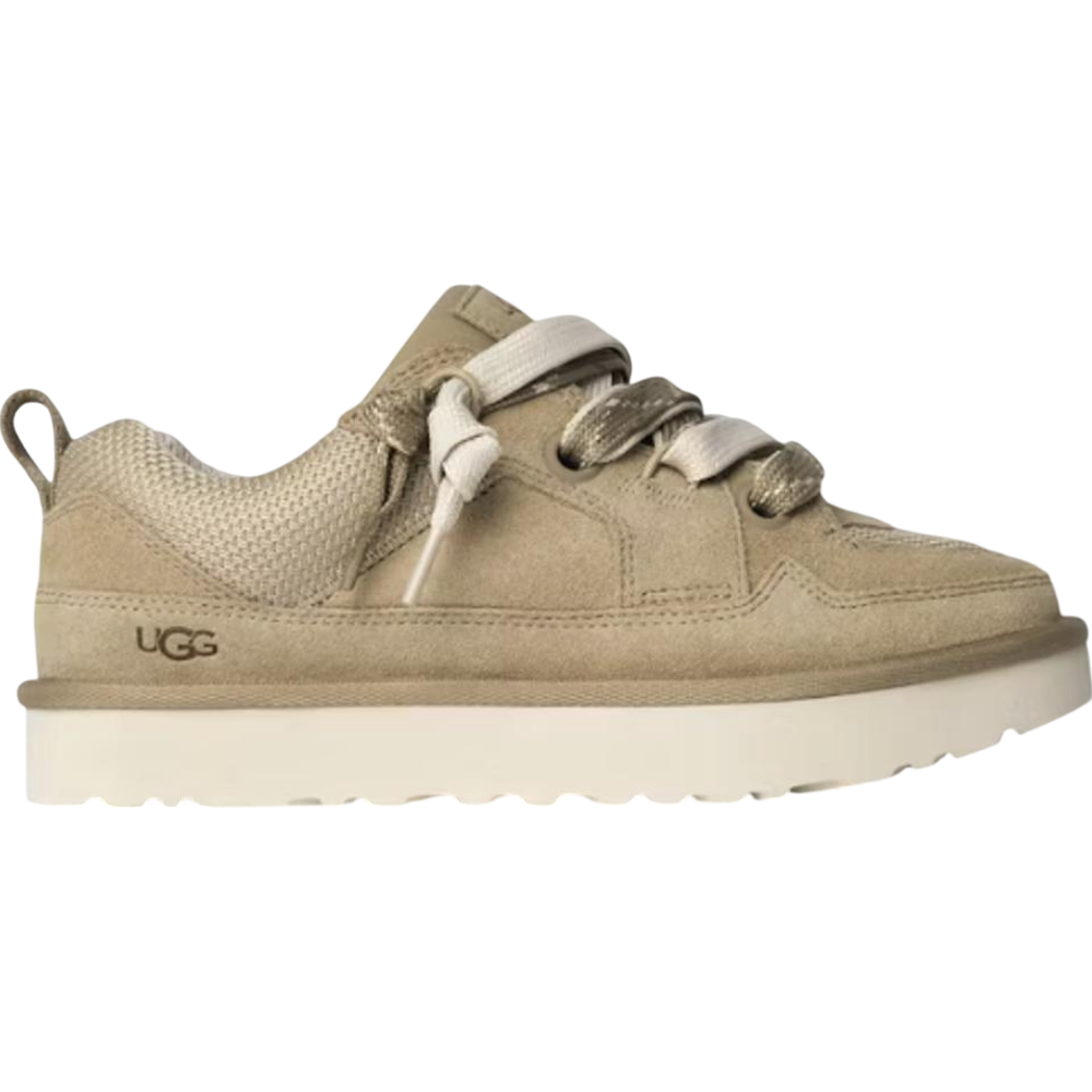 UGG Lowmel Lo sneakers in Mustard Seed — soft suede upper, lightweight comfort, and modern street-casual style.