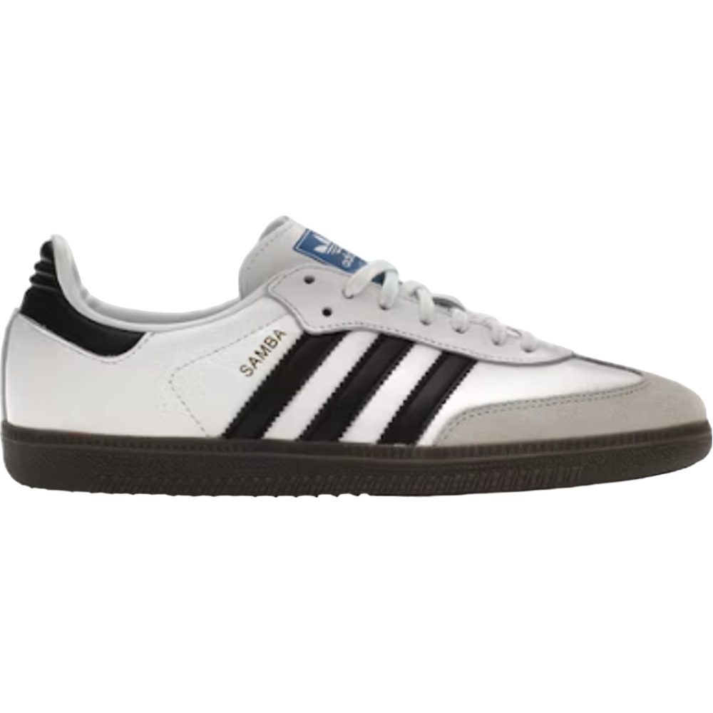 adidas Samba OG White GS junior sneakers — classic white adidas shoes with a vintage silhouette and premium comfort.
